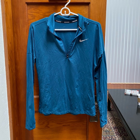 Turquoise blue quarter zip long sleeve - Picture 1 of 3